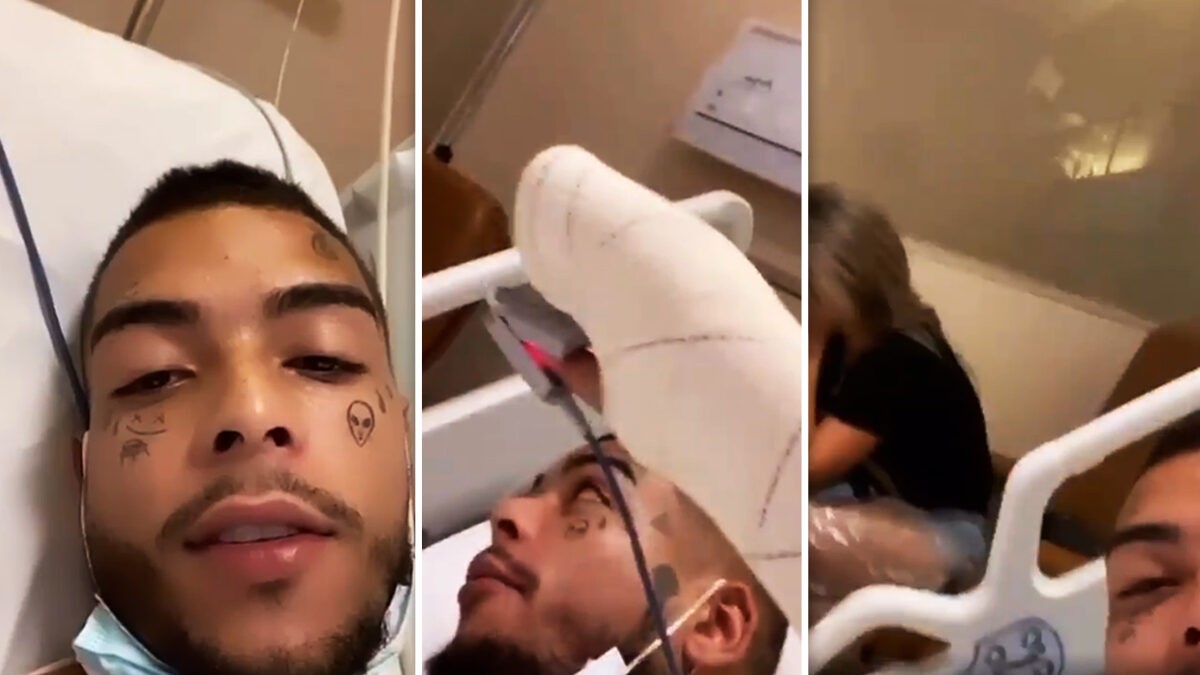 Apesar do susto, MC Kevin posta vídeo nos stories mostrando que está bem após o acidente