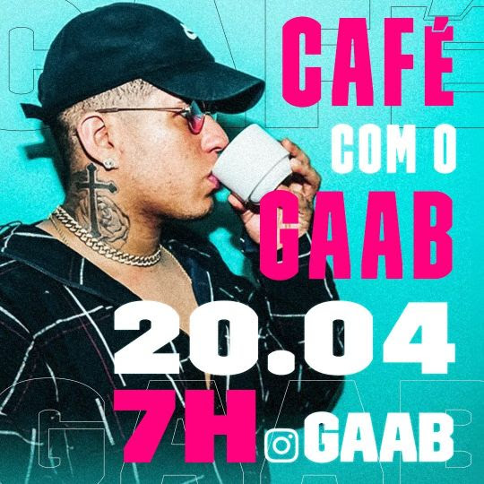 Gaab promove lives matinais em seu Instagram a partir deste terça (20)