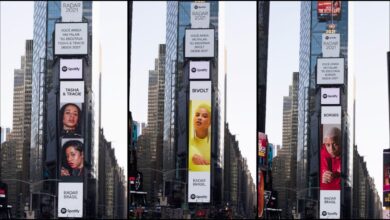 Borges, Bivolt, Tasha & Tracie, tem imagens estampados na Time Square / NY