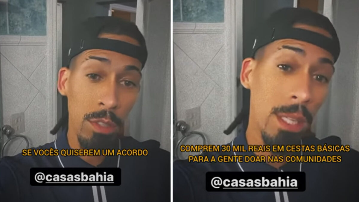Young Mascka oferece acordo à Casas Bahia: "Comprem 30 mil reais em cestas básicas, que eu não entro com o processo"