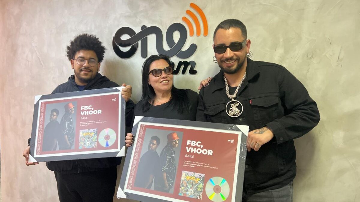 FBC, VHOOR e Izabel Marigo (executiva da ONErpm)/Créditos: ONErpm
