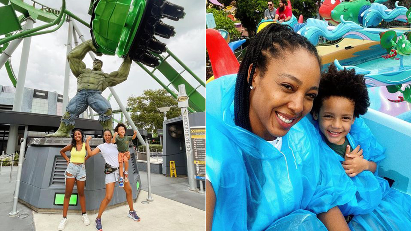 Rainha do rap nacional Negra Li, compartilha momentos com os filhos na Disney