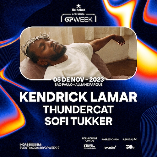 Kendrick Lamar é confirmado no segundo dia do GPWeek. Além do mais importante rapper da atual geração, Thundercat e SOFI TUKKER estão confirmados