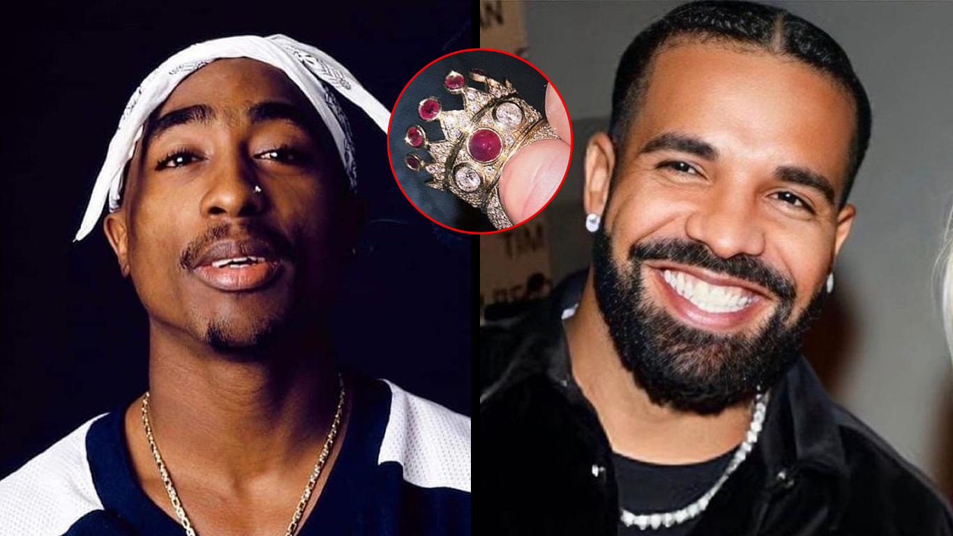 Drake compra anel que pertenceu a Tupac, por US$ 1 milhão em leilão nos EUA