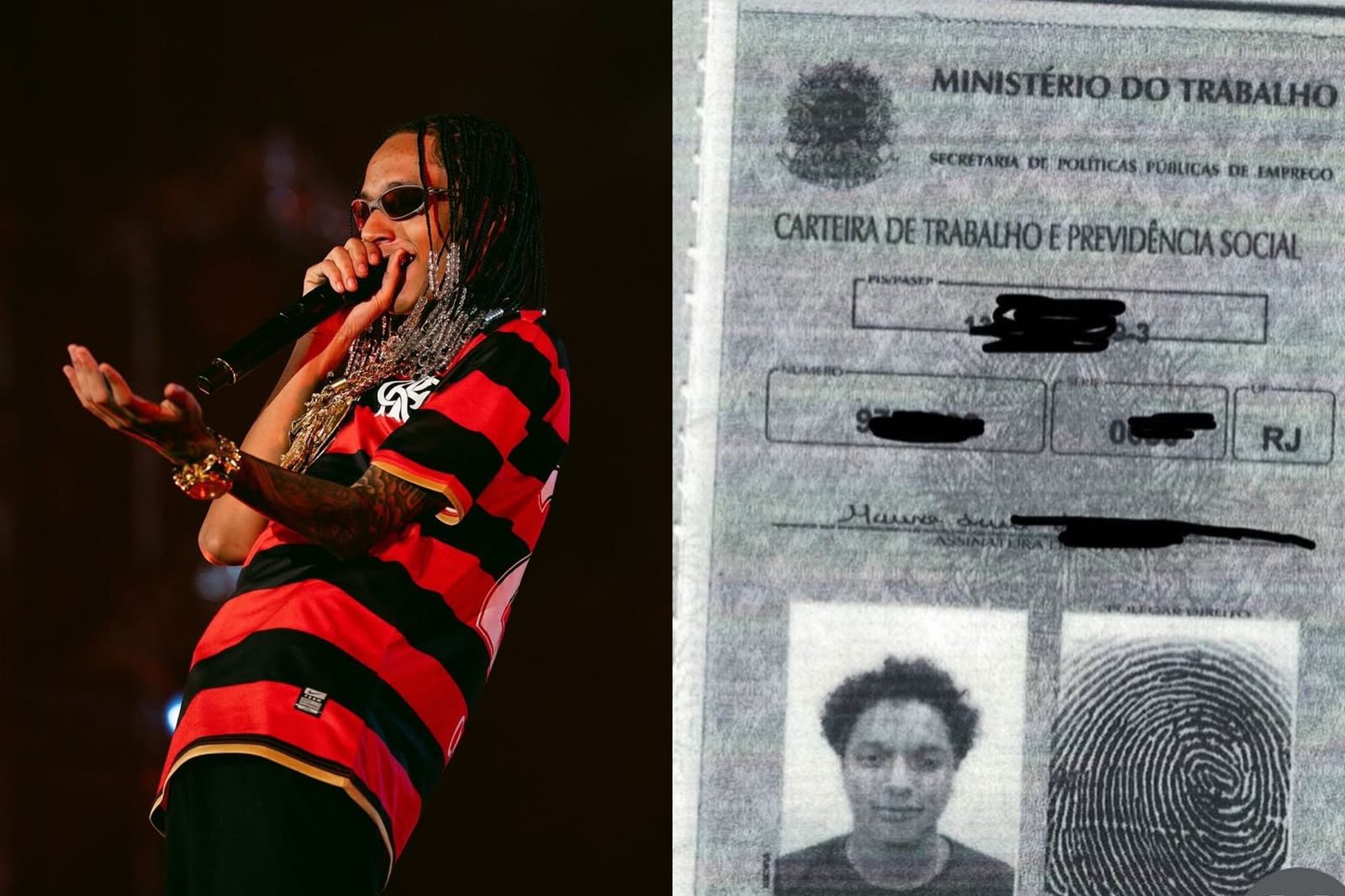 Ex-patrão de Oruam revela que ele era um funcionário perfeito e mostra imagem de sua carteira de trabalho