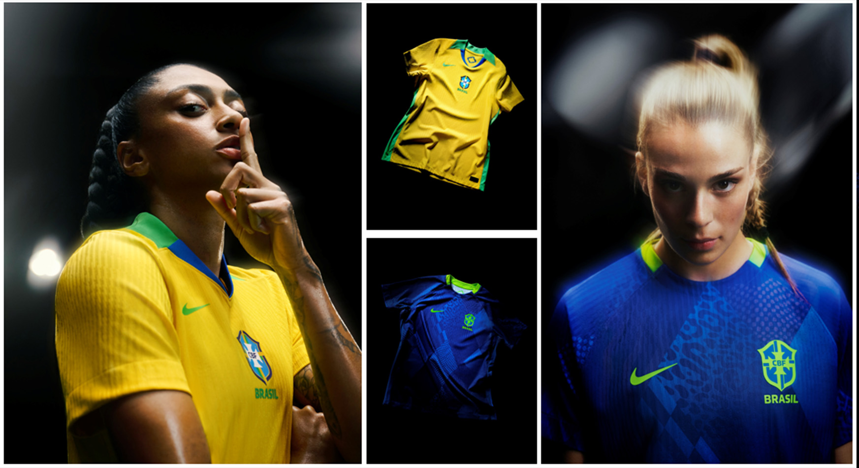 Nike e CBF apresentam os novos uniformes da Seleção Brasileira feminina