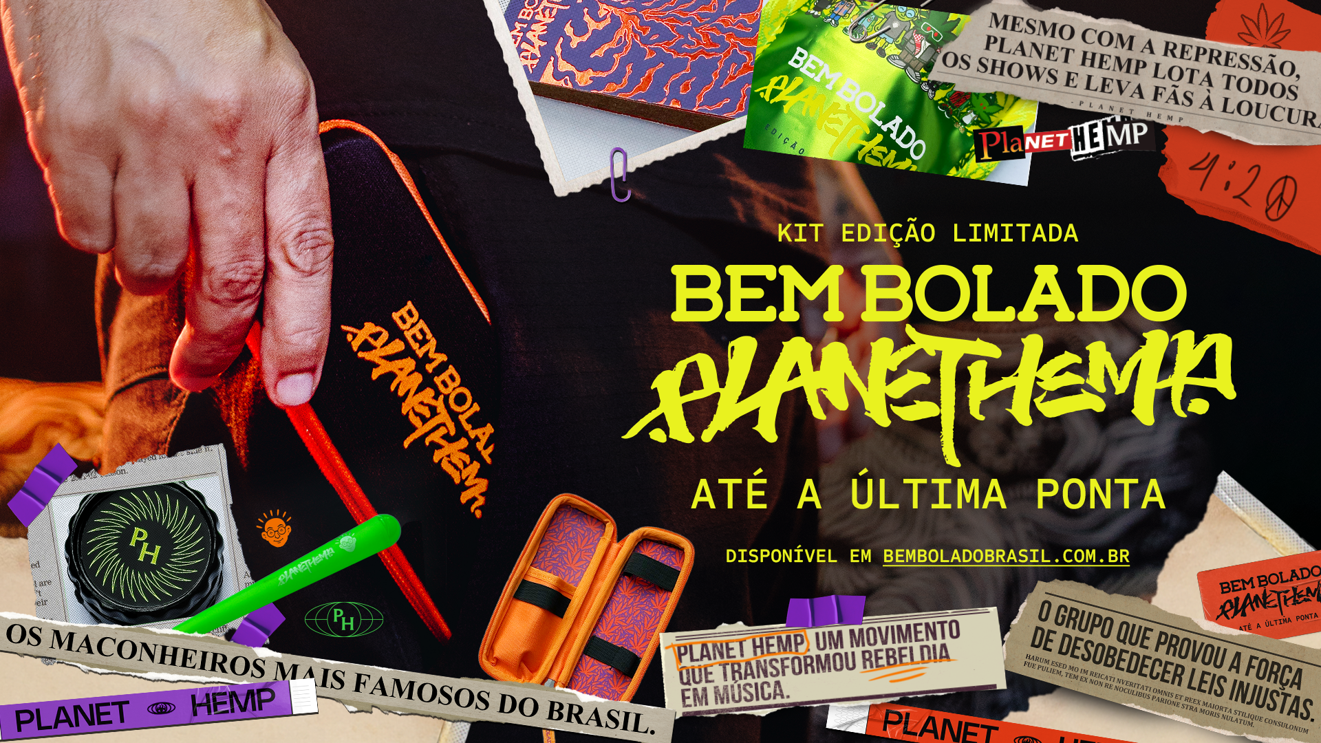 Planet Hemp e Bem Bolado lançam collab que celebra 30 anos de história e marca o fim de um ciclo
