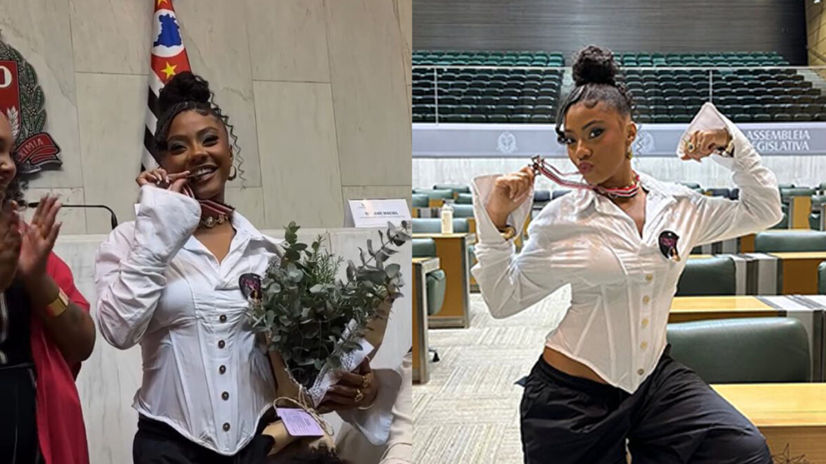 Ajuliacosta é homenageada pela Alesp com Colar de Honra ao Mérito, em reconhecimento a sua trajetória no Hip-Hop