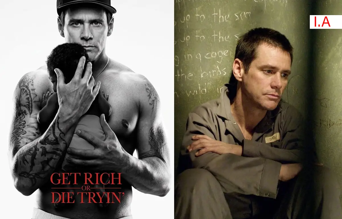 Imagem gerada por IA mostra Jim Carrey em uma cena inspirada no universo do hip hop