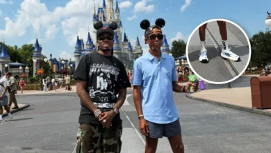 Quavo e Pharrell aparecem juntos na Disney com tênis inédito da adidas
