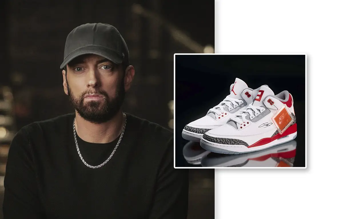 Eminem leiloa 117 pares de tênis e arrecada mais de US$ 480 mil para sua fundação