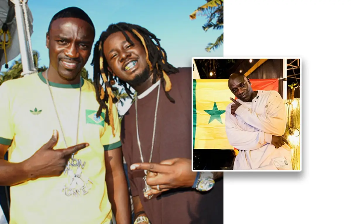 T-Pain e Akon em registros de suas carreiras musicais