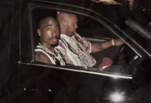 Tupac Shakur durante apresentação; rapper foi baleado em Las Vegas em 1996